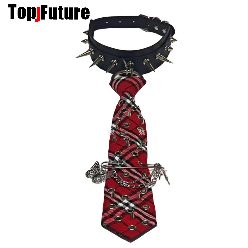 Bow Tie Pre Tied - Cravates pré-nouées, colliers ras-du-cou à rivets