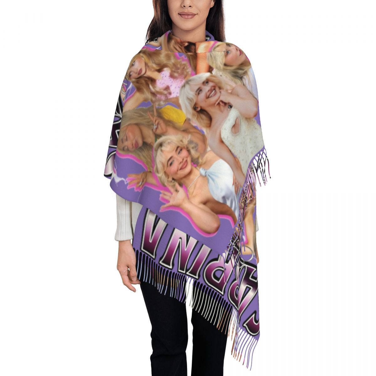 Pashmina Wrap Large - Sabrina charpentier années 90 châle enveloppement