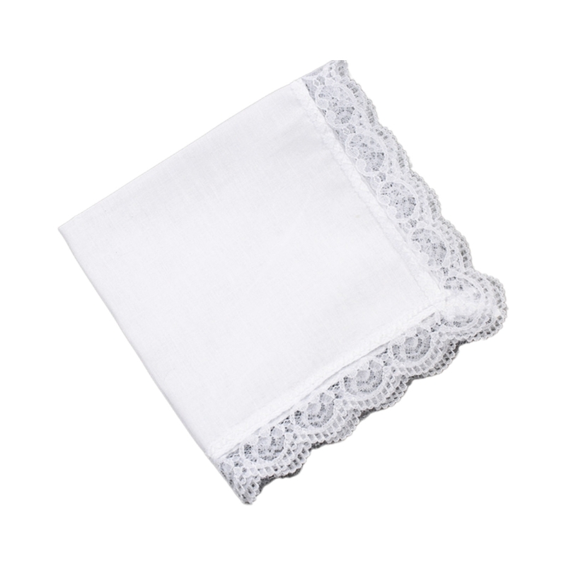 Handkerchief Cotton Men - D0UB – mouchoir blanc léger, garniture