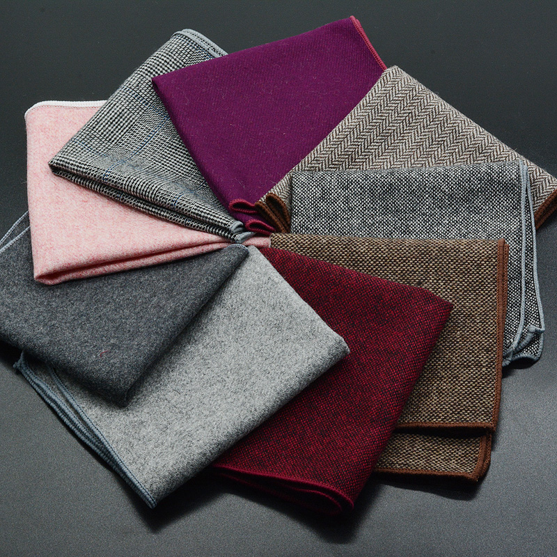 Pocket Square Set - Classique laine poche carré 25CM couleur