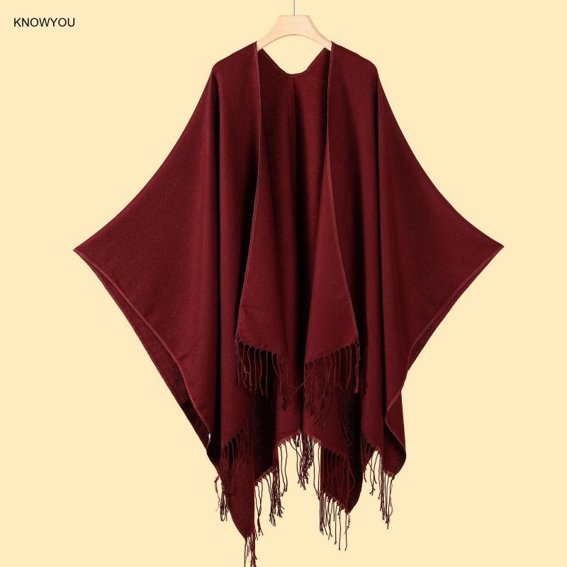 Muffler Men Wool - Ponchos de couleur unie pour hommes