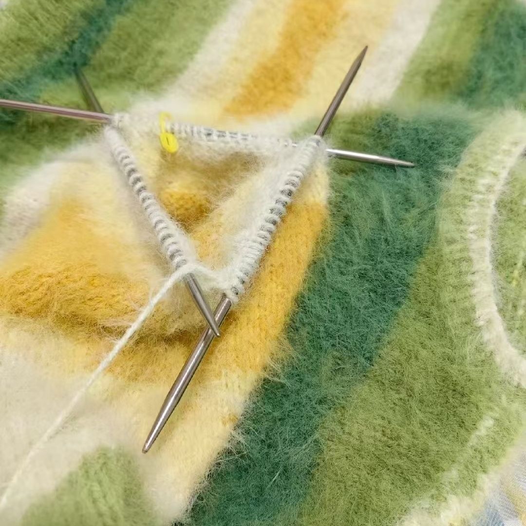 Woven Scarf Blanket - Fil de laine mohair dégradé teint,