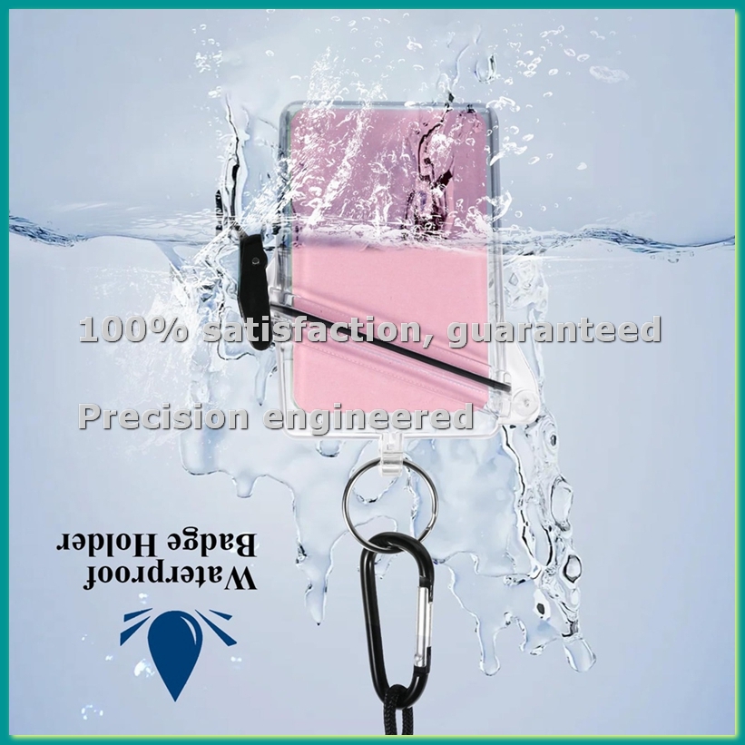 Lanyard Badge Holder - Lot de 5 porte-badges d'identification étanches,