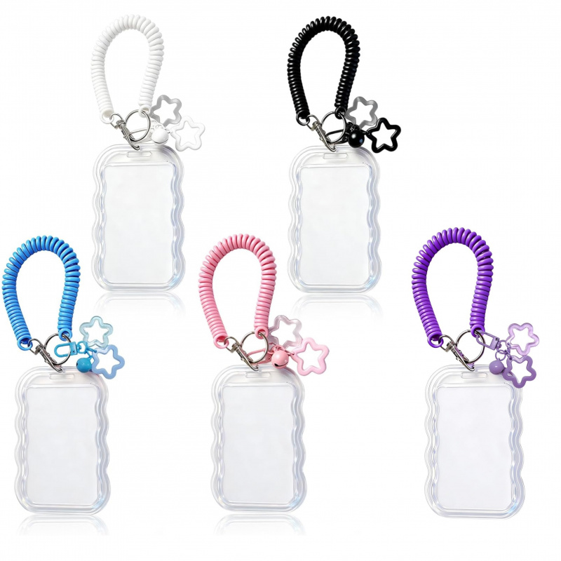 Lanyard Badge Holder - Porte-carte d'identité à bord ondulé unique,