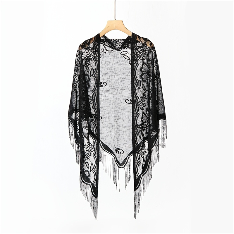 Stole Wedding Shawl - Châle en Dentelle Brodée pour Femme,