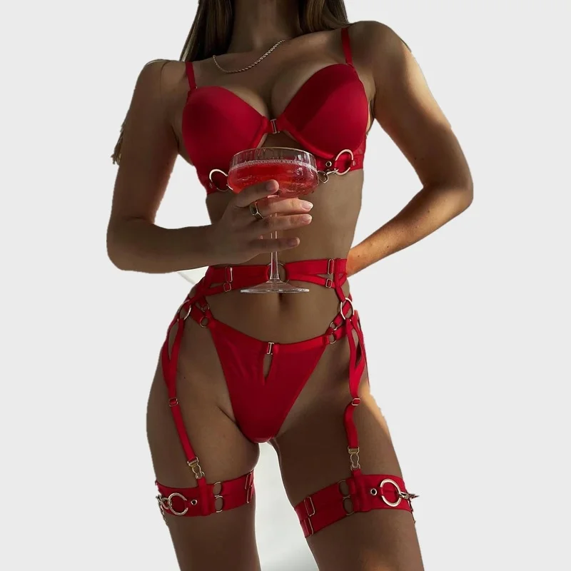 Silk Tie Striped - Ensemble de lingerie sexy en métal