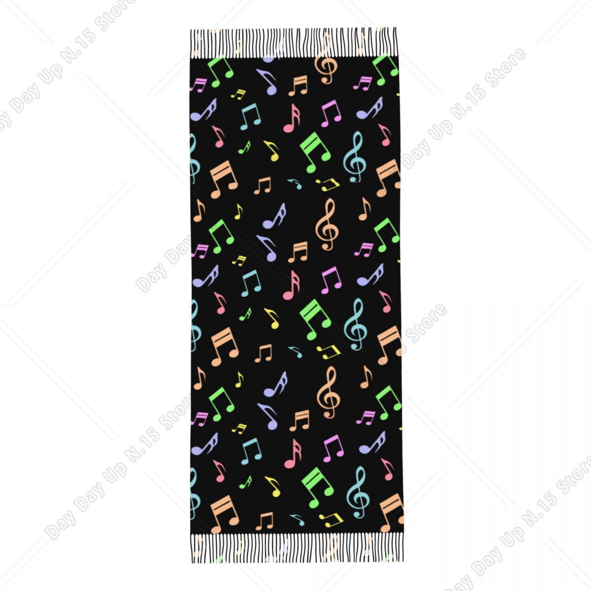Châle à motif de notes musical - Pashmina Wrap Large avis et prix