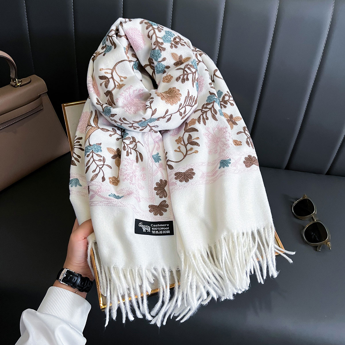 Écharpe chaude en cachemire po - Woven Scarf Blanket avis et prix