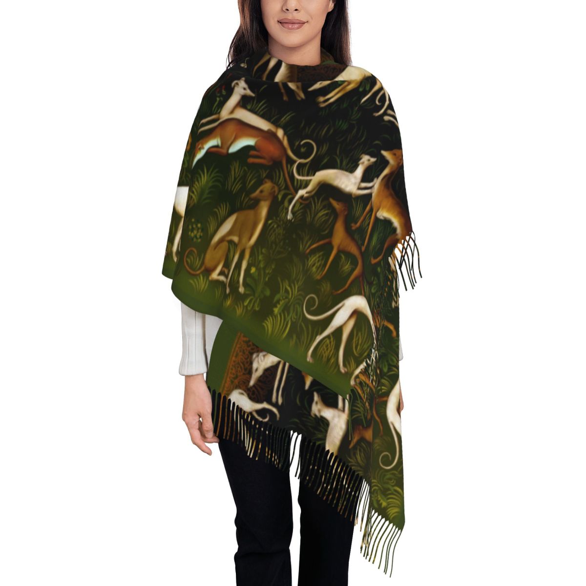 Greyhounds châle enveloppement - Pashmina Wrap Large avis et prix