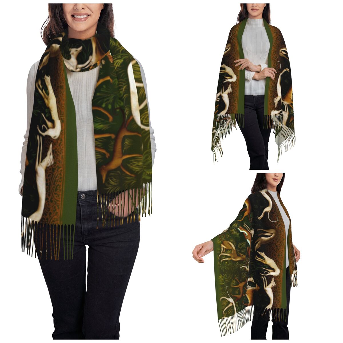 Greyhounds châle enveloppement - Pashmina Wrap Large avis et prix
