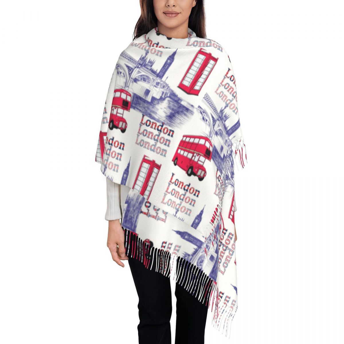 Londres Angleterre Scènes Châl - Pashmina Wrap Large avis et prix