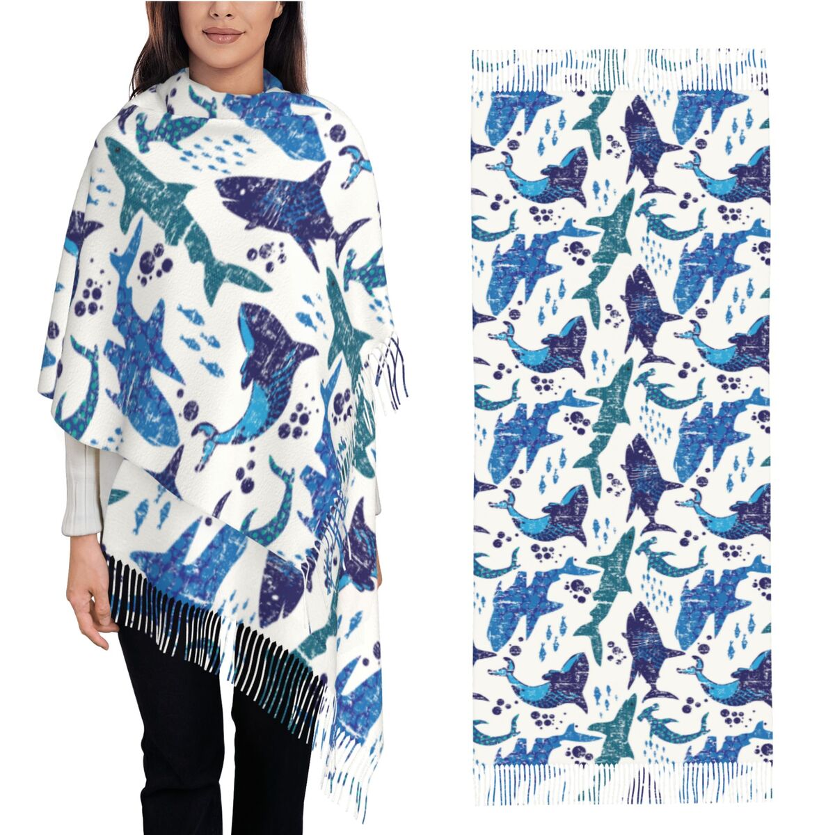 Shark monde sous-marin océan m - Pashmina Wrap Large avis et prix