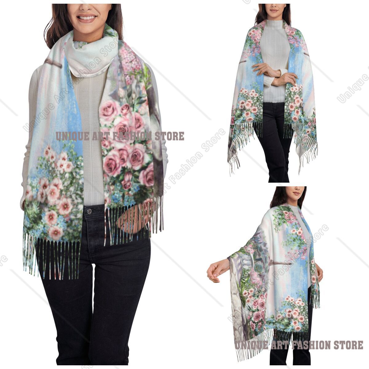 Peinture à l'huile France Pari - Pashmina Wrap Large avis et prix