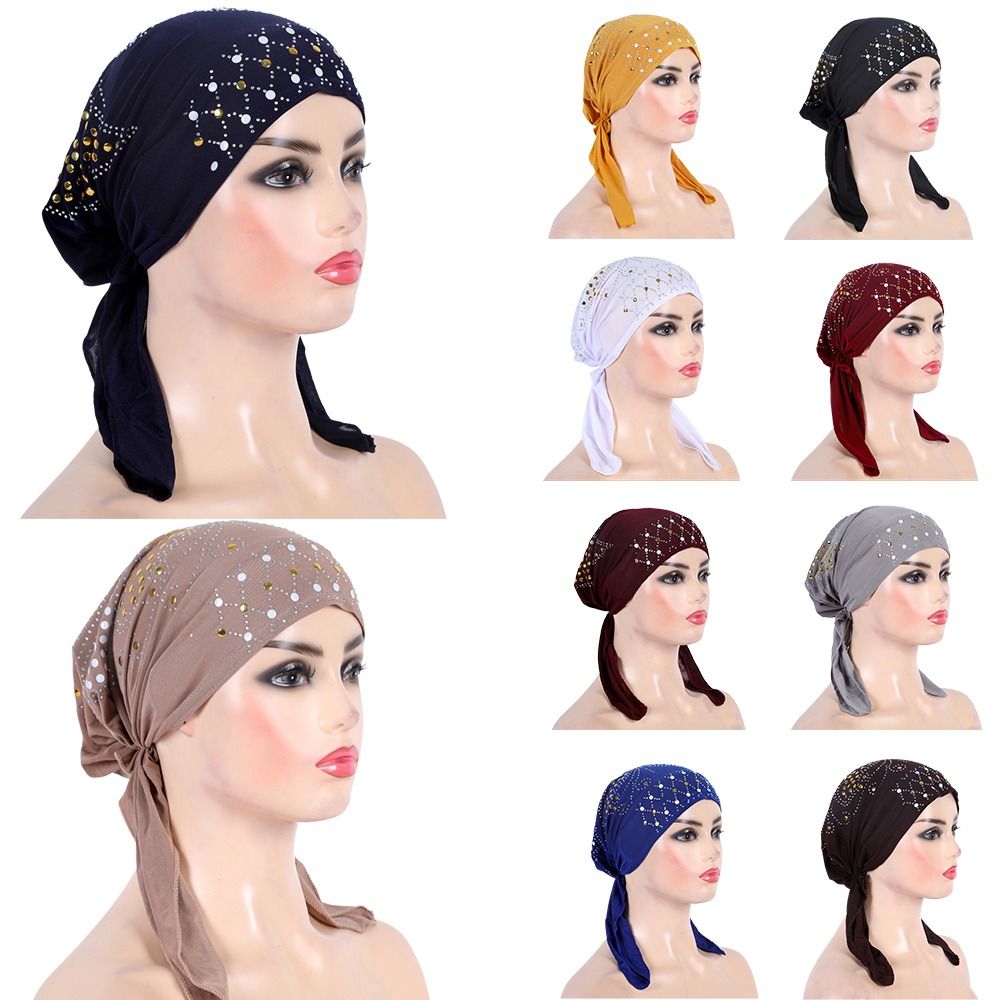 Turban Hijab en sequins dorés  - Head Wrap Turban avis et prix
