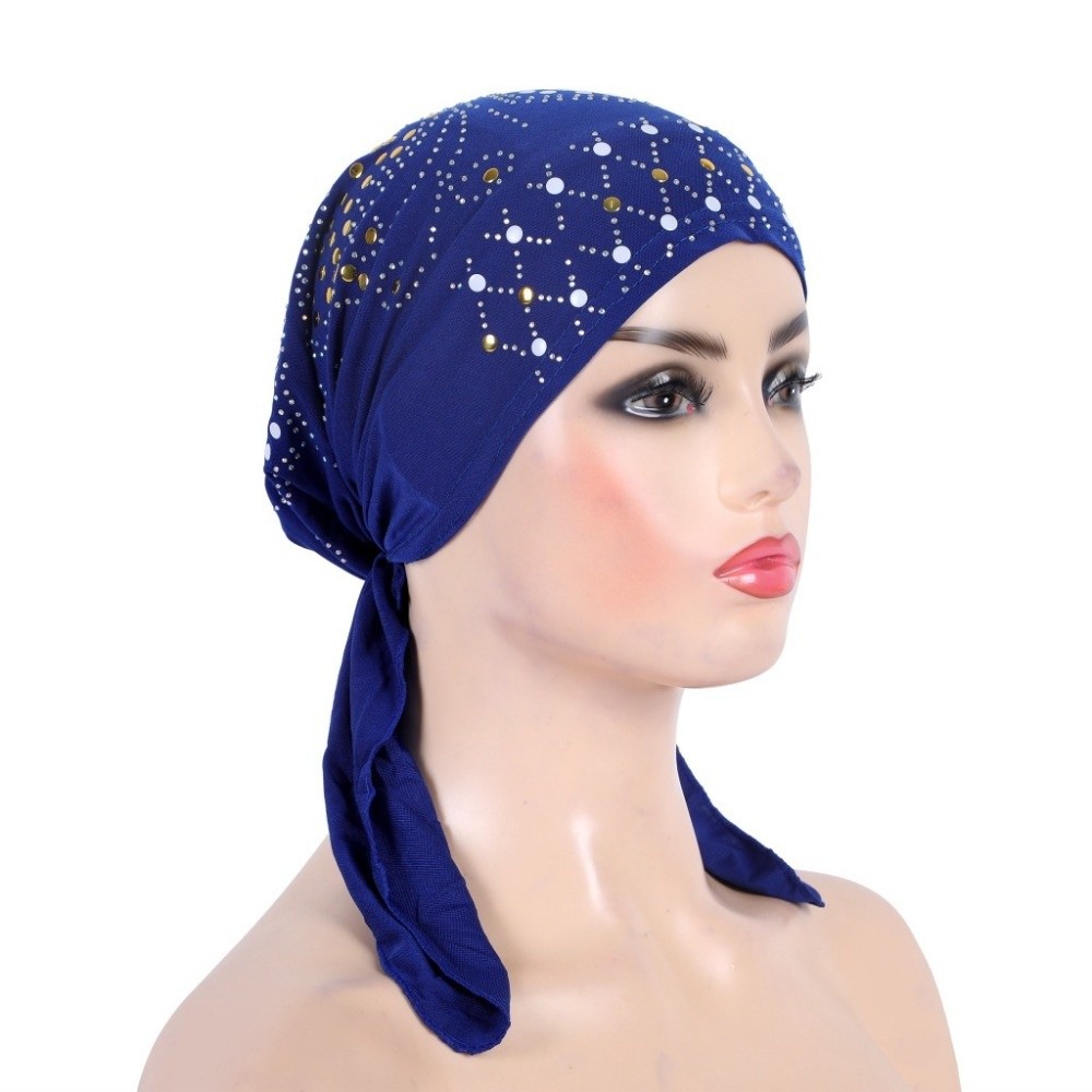 Turban Hijab en sequins dorés  - Head Wrap Turban avis et prix