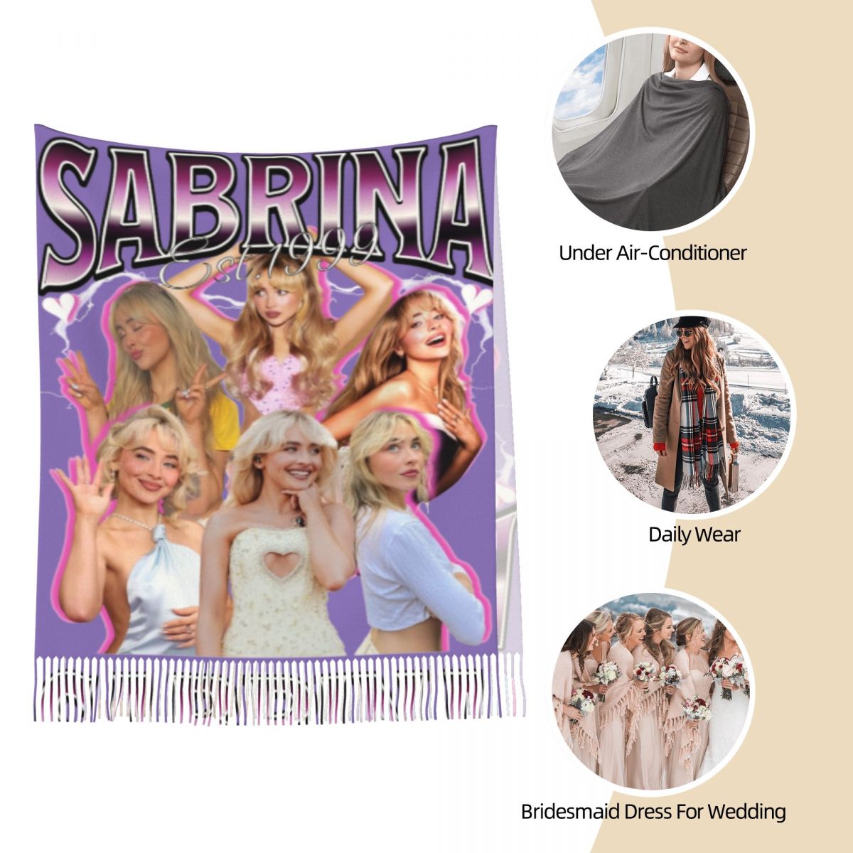 Sabrina charpentier années 90  - Pashmina Wrap Large avis et prix