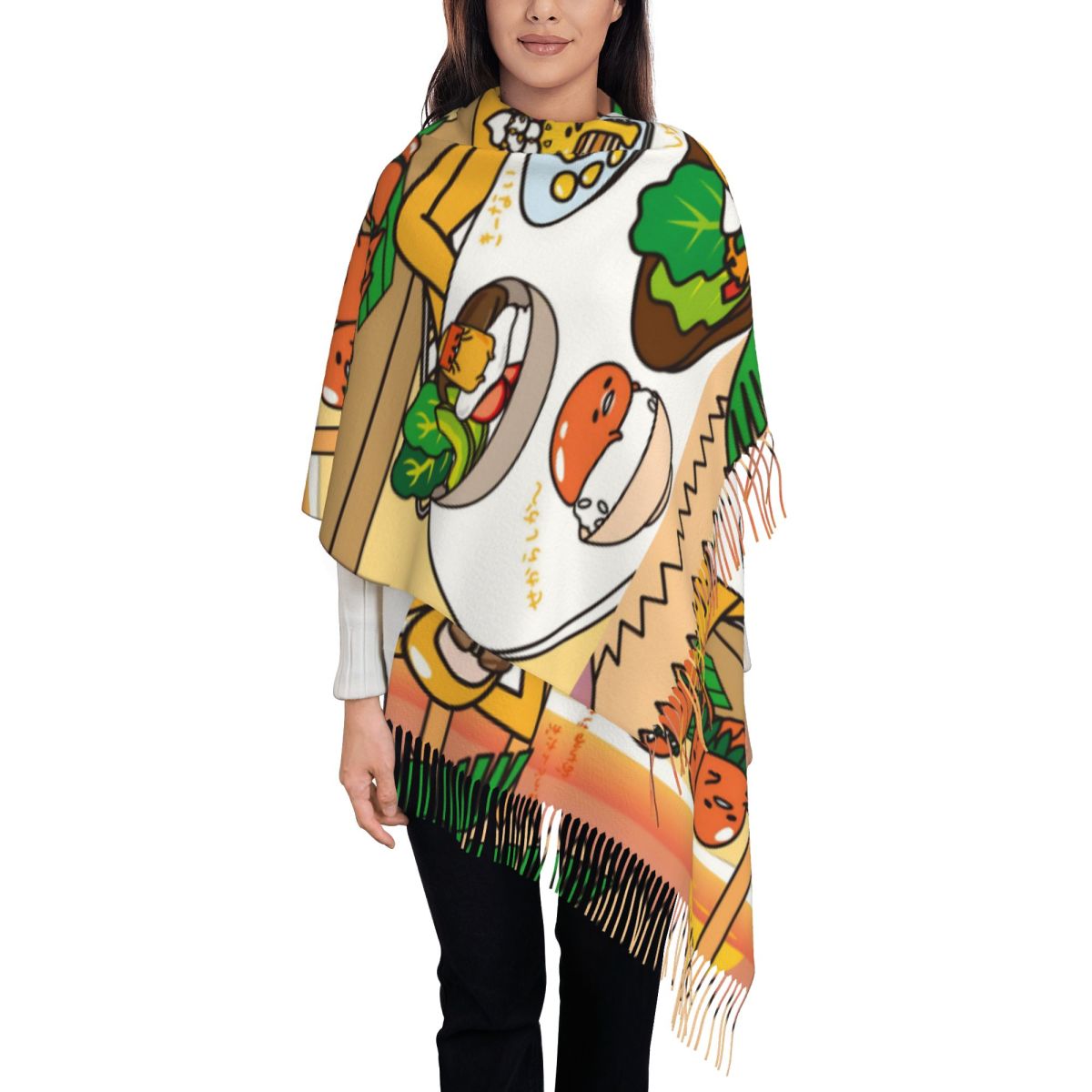 Écharpe femme avec gland Gudet - Pashmina Wrap Large avis et prix