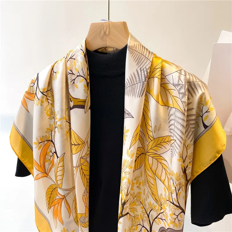 Foulard en soie jaune pour fem - Face Scarf Mask avis et prix