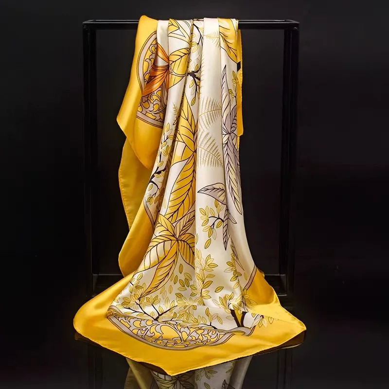 Foulard en soie jaune pour fem - Face Scarf Mask avis et prix