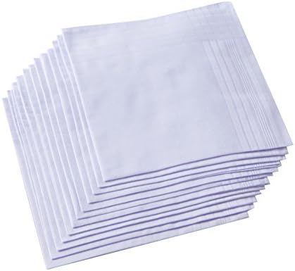 Mouchoir homme pur blanc 100%  - Handkerchief Cotton Men avis et prix