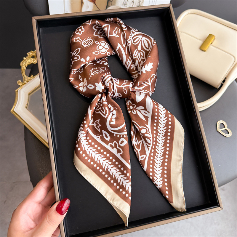 1 pièce, foulard en soie à imp - Scarf Silk Square avis et prix