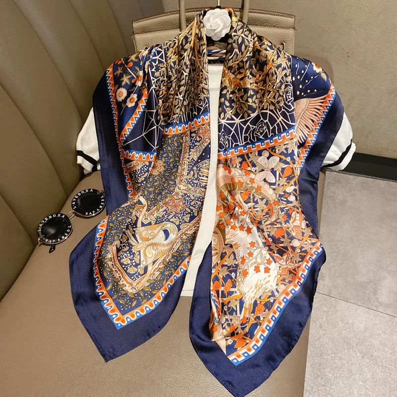 Foulard en soie 90 de luxe lég - Silk Tie Striped avis et prix