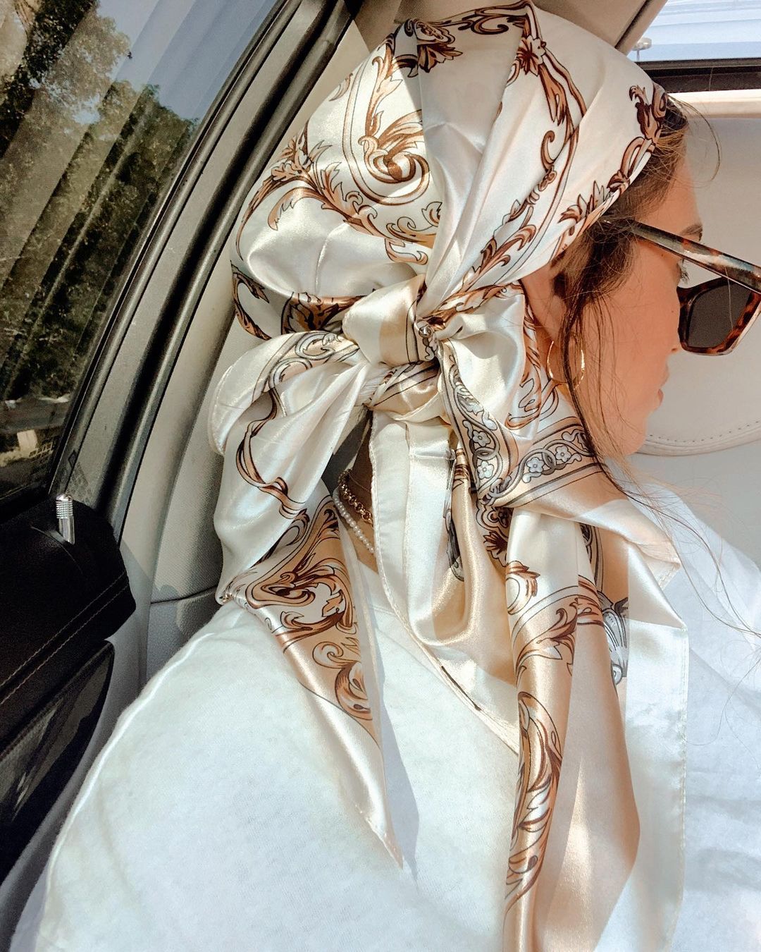 Foulard carré en Satin pour fe - Head Wrap Turban avis et prix