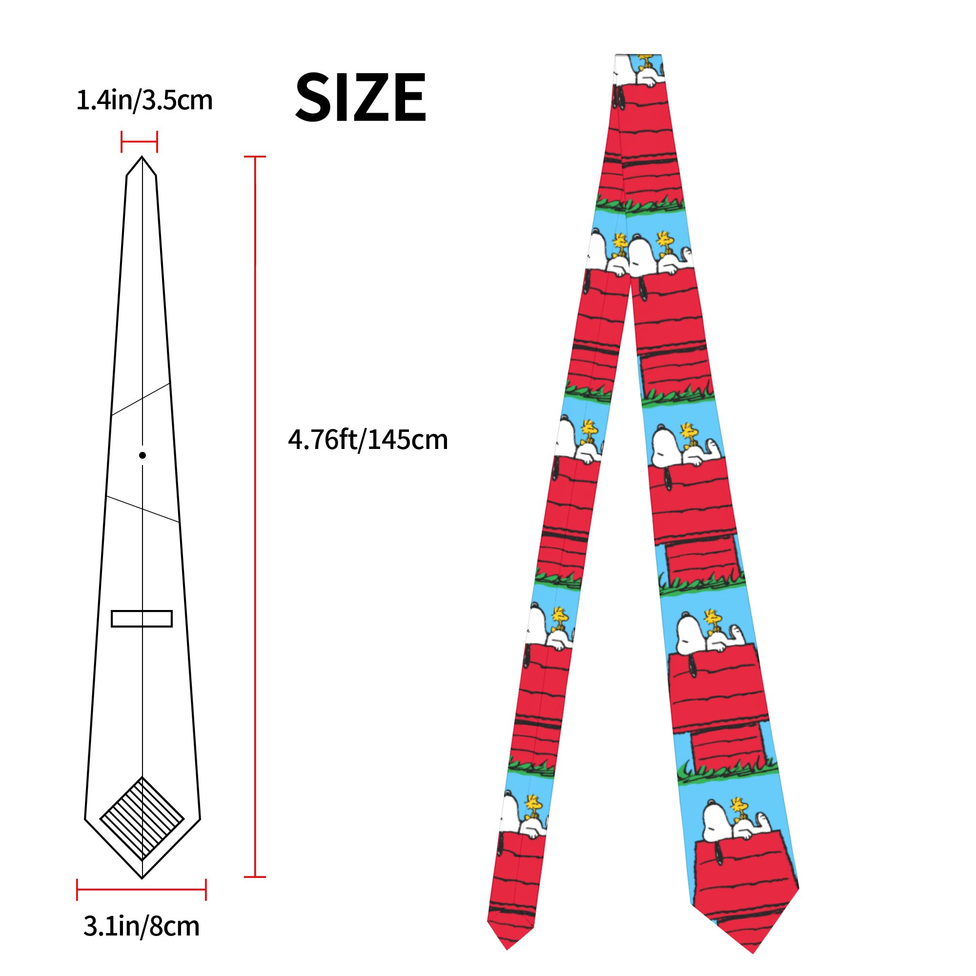 Cravates Snoopy Woodstock Dogh - Skinny Tie Men avis et prix