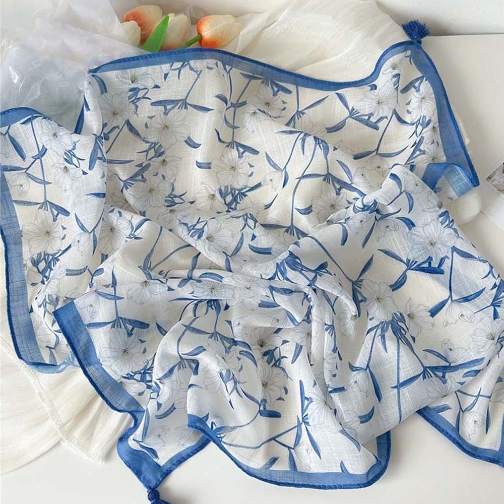 Foulard carré en coton et lin  - Bandana Cotton avis et prix