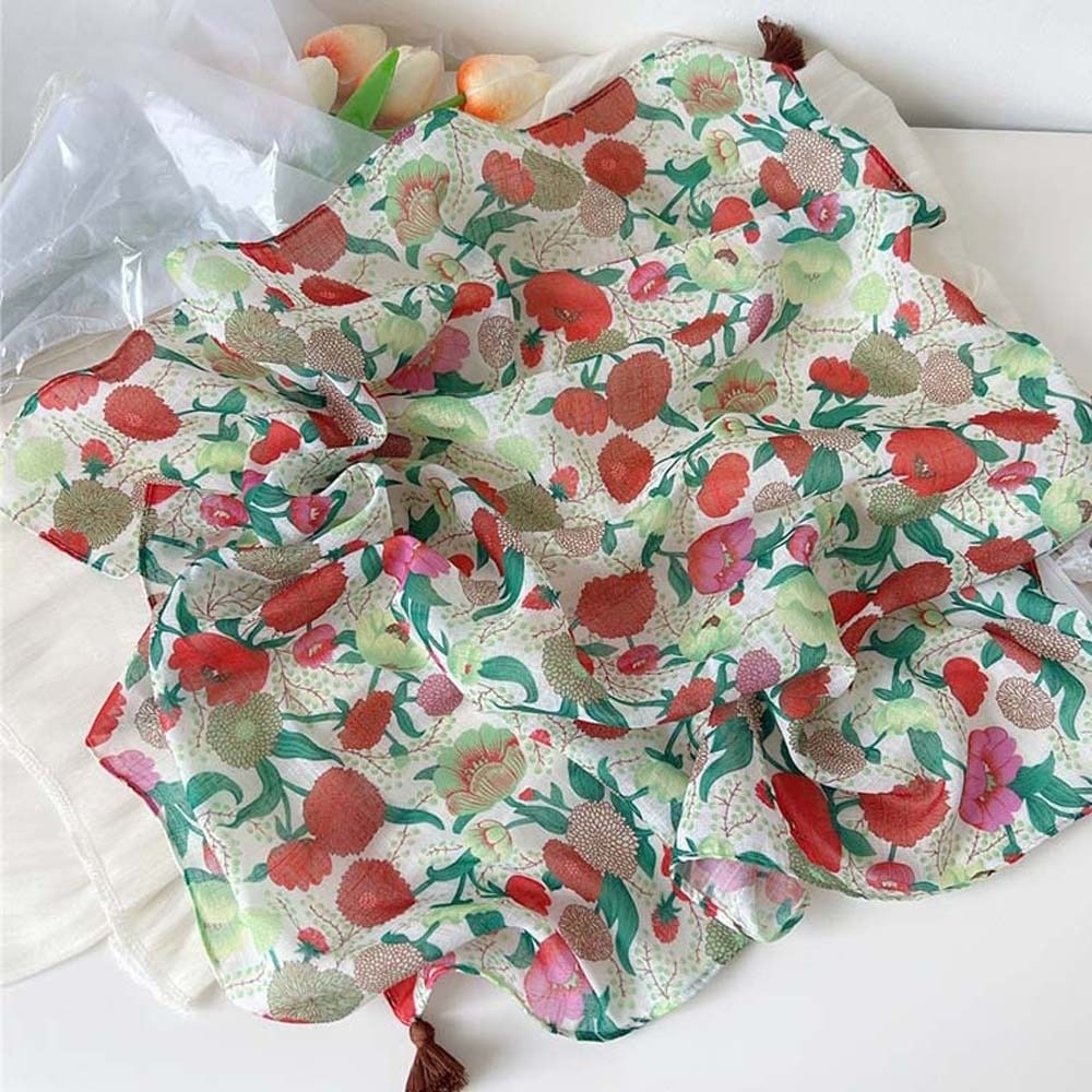 Foulard carré en coton et lin  - Bandana Cotton avis et prix