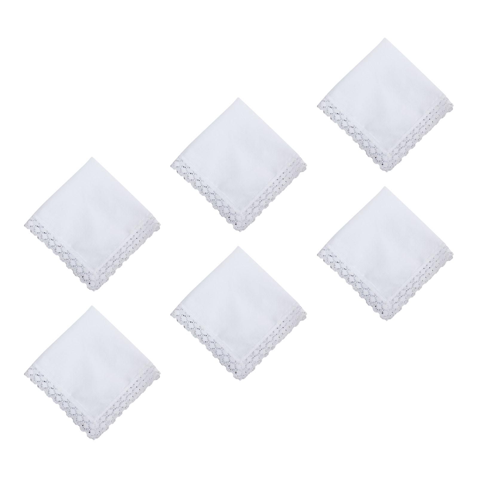 6x Mouchoirs en dentelle blanc - Handkerchief Cotton Men avis et prix