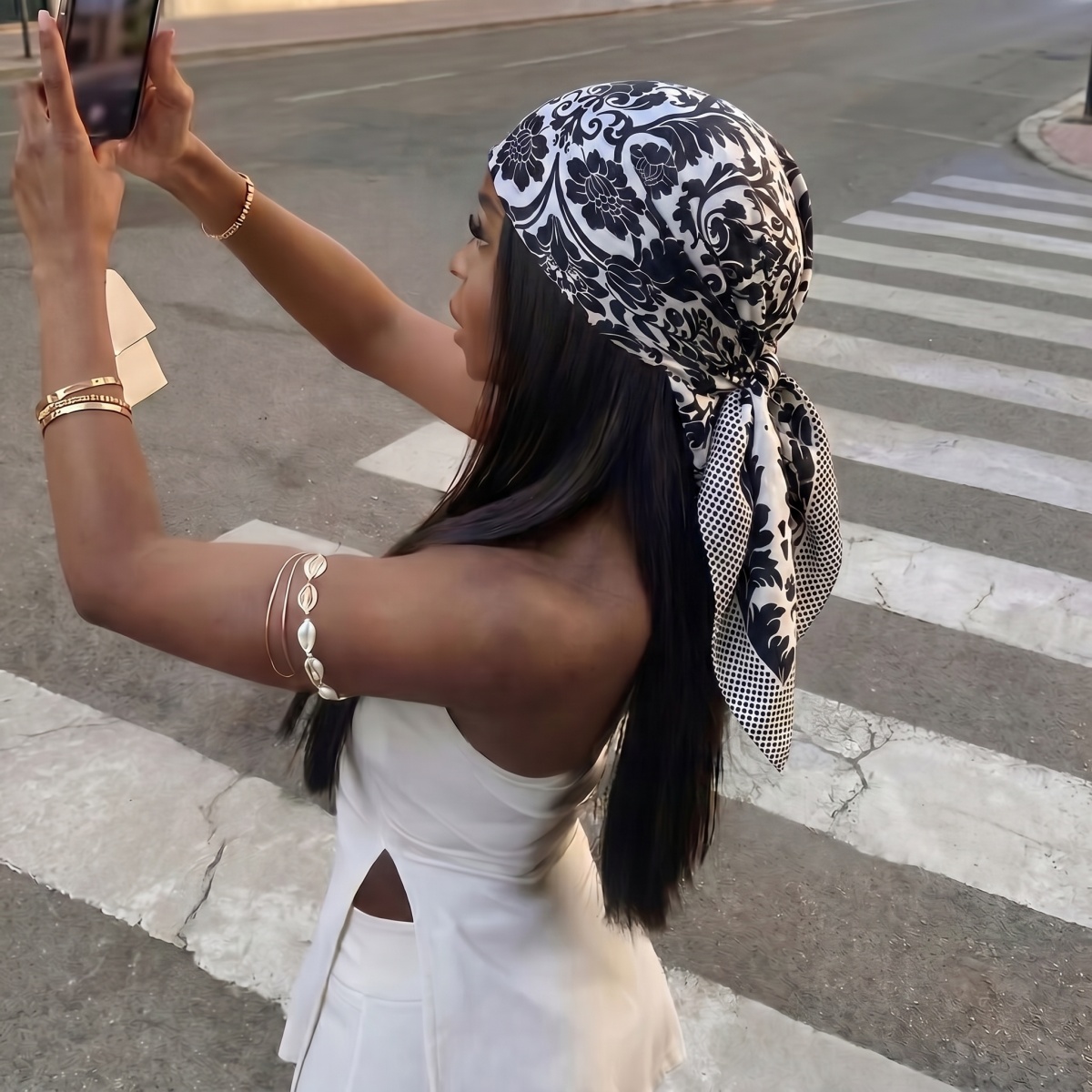 NOUVEAU Foulard Carré en Soie  - Pashmina Wrap Large avis et prix