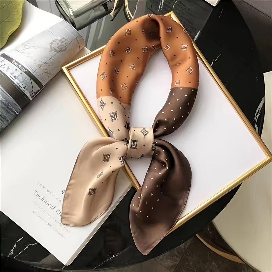 Foulard carré en soie imprimé  - Scarf Silk Square avis et prix