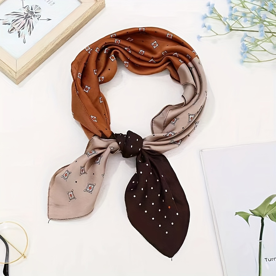 Foulard carré en soie imprimé  - Scarf Silk Square avis et prix