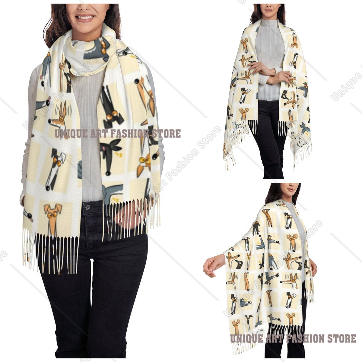 Écharpe à pampilles pour femme - Pashmina Wrap Large avis et prix