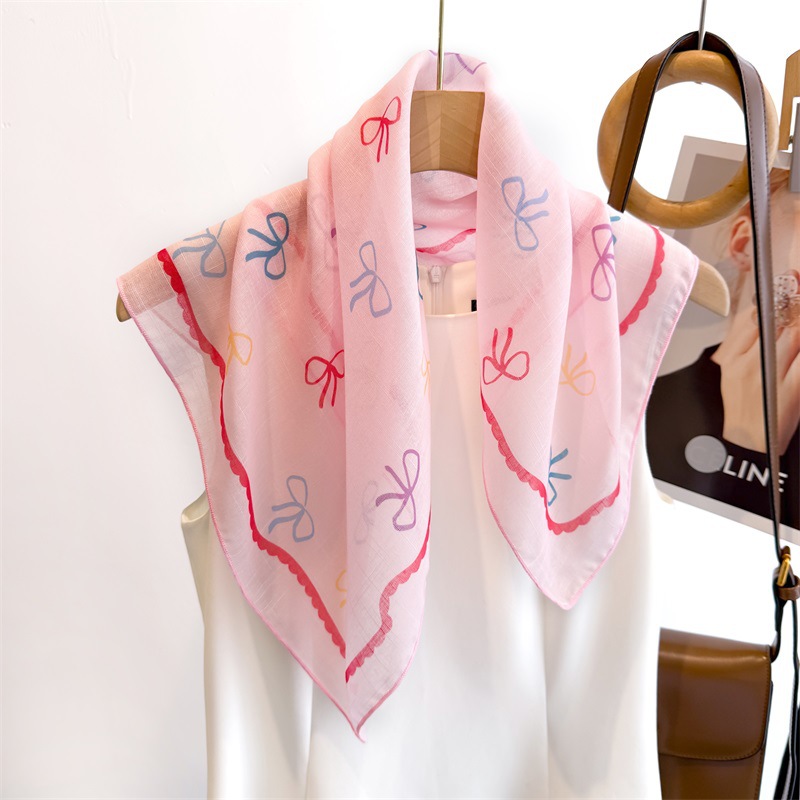 Foulard carré en coton et lin  - Bandana Cotton avis et prix