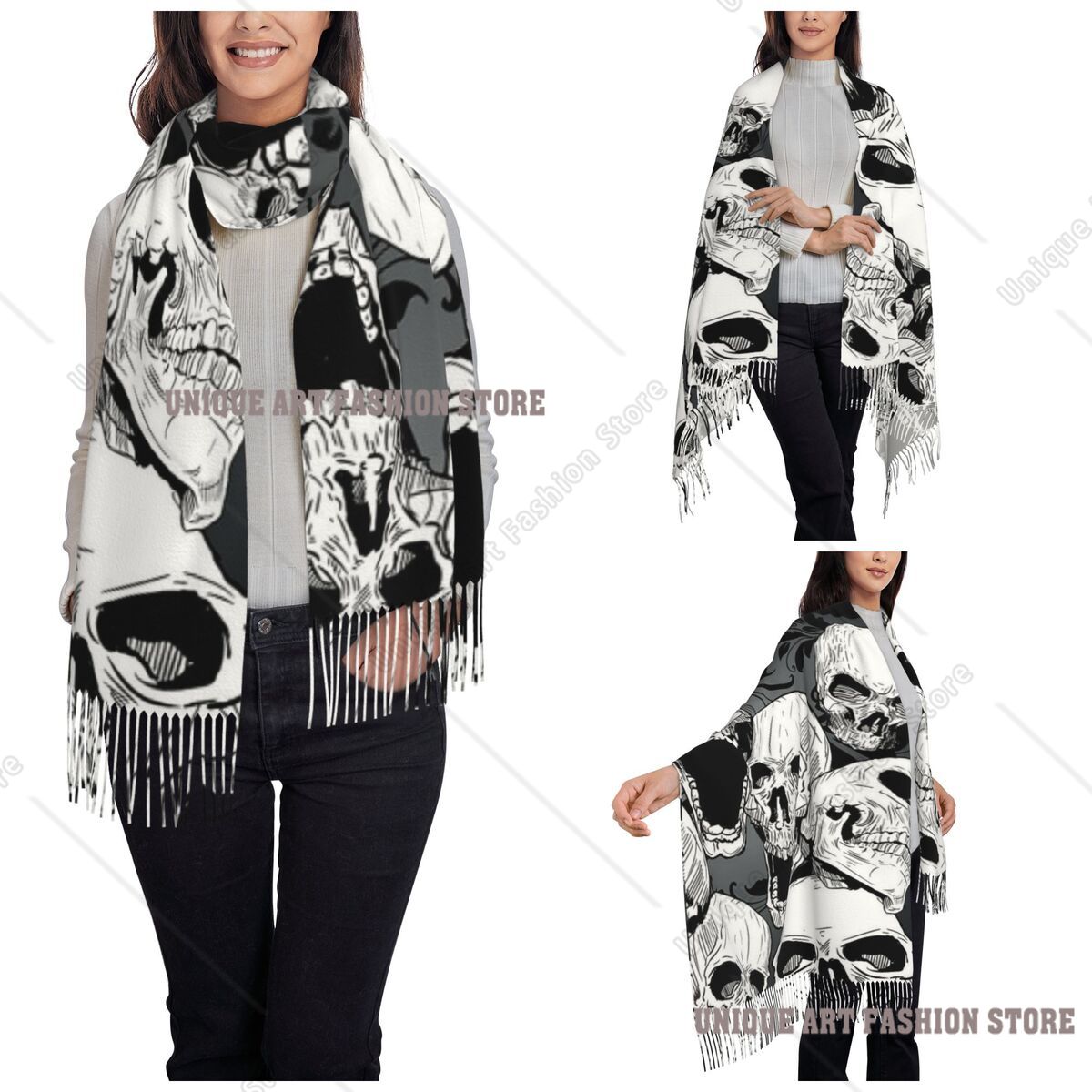Écharpe à pampilles pour femme - Pashmina Wrap Large avis et prix