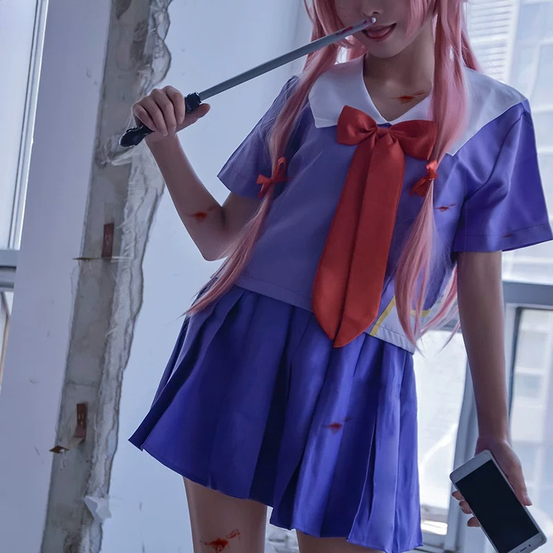 Costume de cosplay Yuno Gasai  - Bow Tie Pre Tied avis et prix