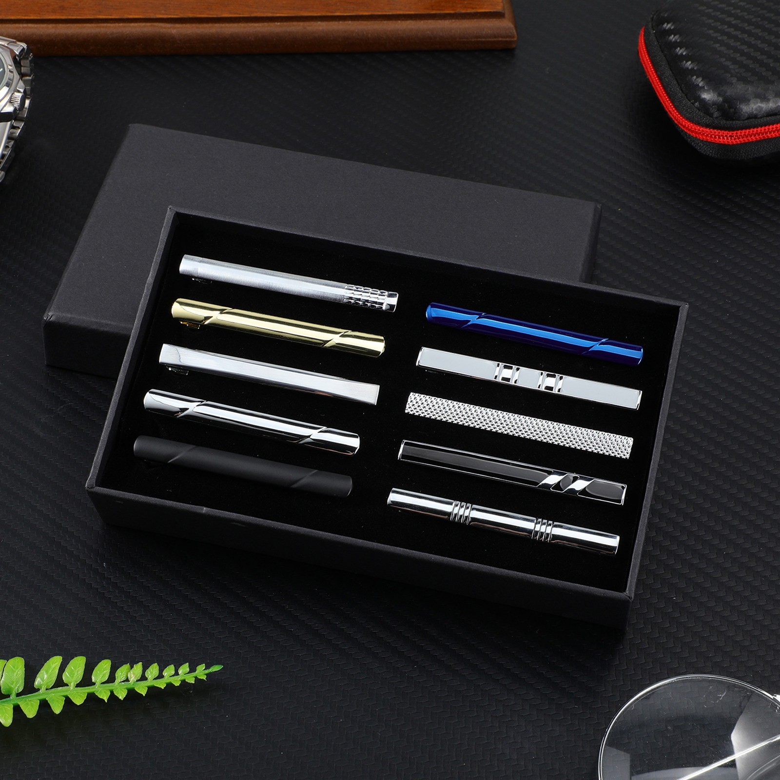 Lot de 10 pinces à cravate cla - Tie Bar Set Gift avis et prix