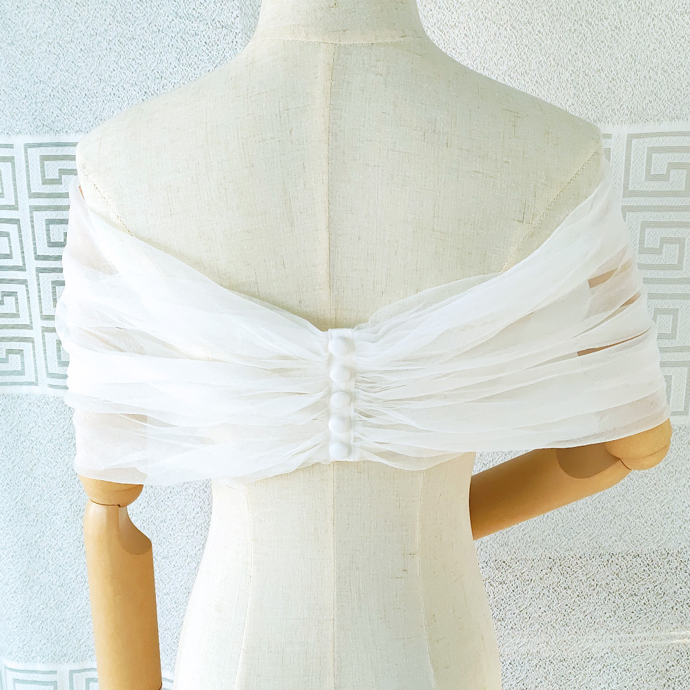 Femmes plissé Tulle Sheer Wrap - Stole Wedding Shawl avis et prix