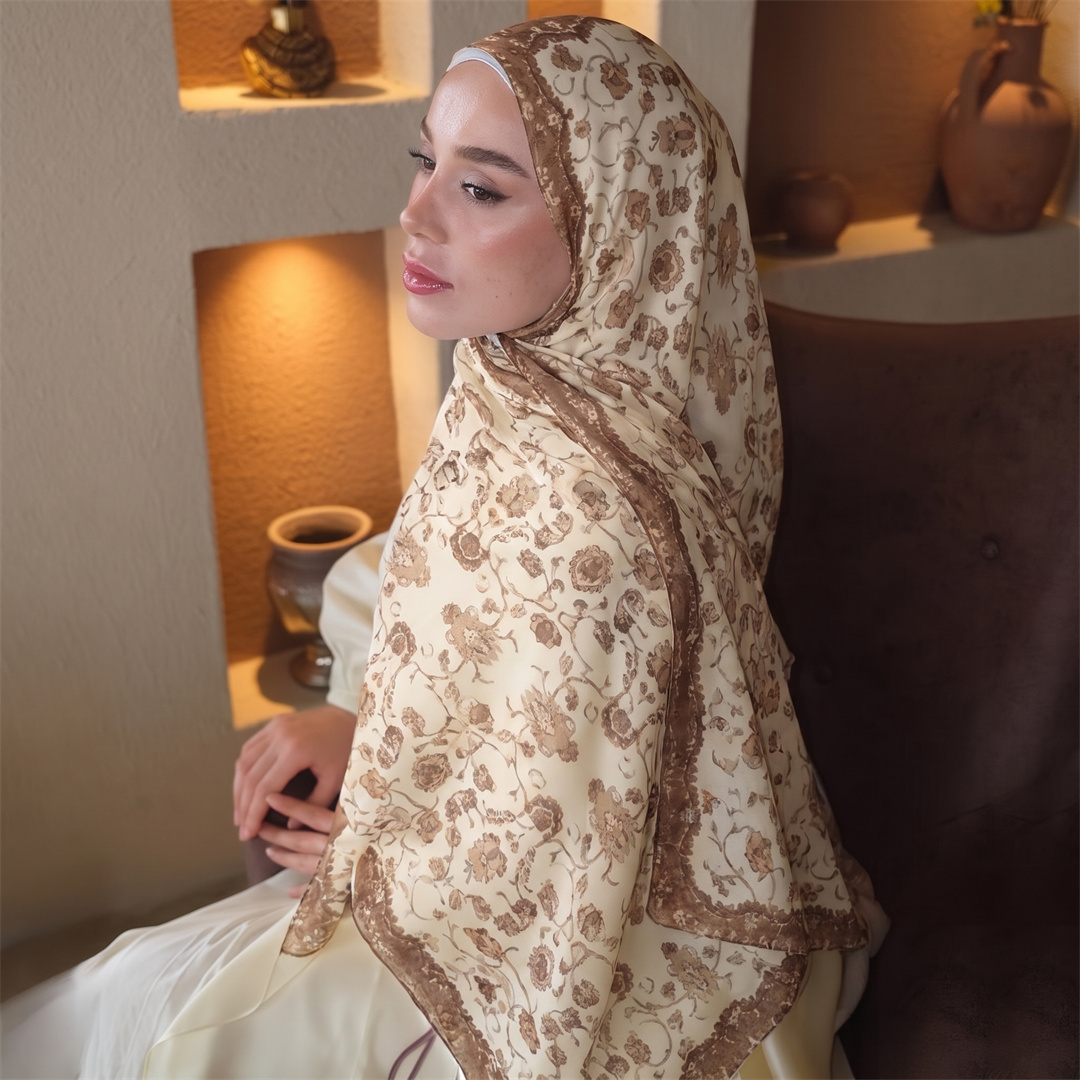 Hijab à imprimé floral vintage - Head Wrap Turban avis et prix