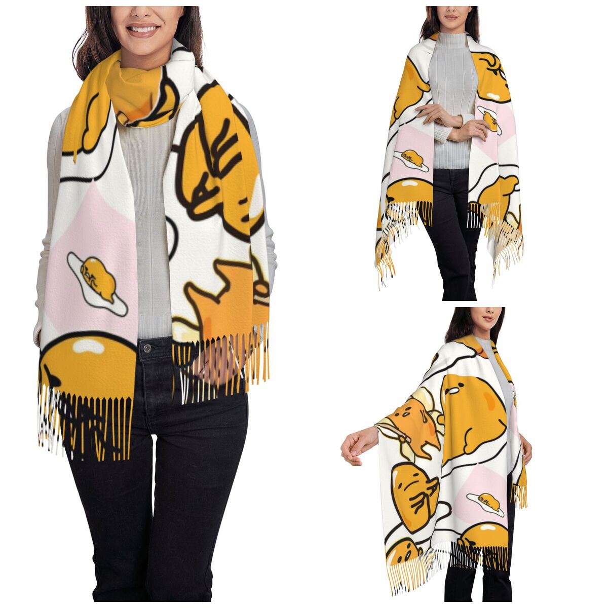 Gudetama mignon oeuf dessin an - Pashmina Wrap Large avis et prix